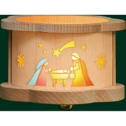 Nativity Scene German Wood Christmas Tea Light Lantern Made in Germany