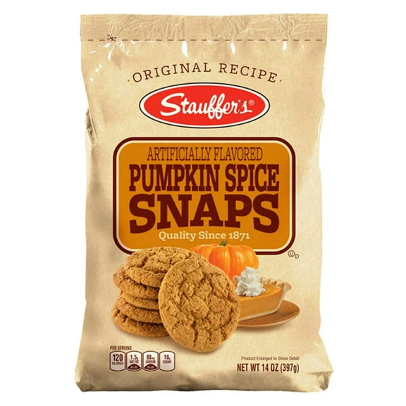 Stauffer's Pumpkin Pie Snaps Cookies Pumpkin pie spices baked into a snap cookie - SET OF 2