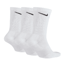 Nike Unisex Dri-FIT Everyday Cushioned Crew Socks, 3 Pairs, White, Large