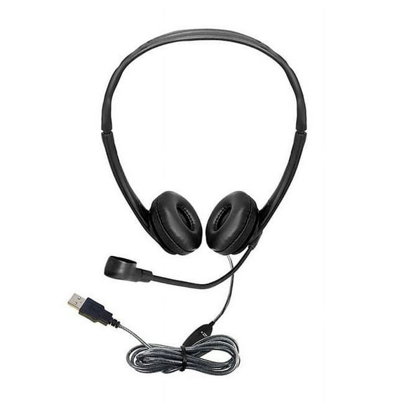 Hamilton Electronics Vcom HECWS2BK Worksmart Personal Headset with USB Mic