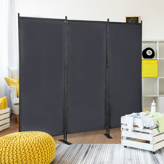 UWR-Nite Indoor Room Divider, Portable Office Divider, Convenient Movable(3-Panel), Folding Partition Privacy Screen for Bedroom, Dining Room, Living Room and Study, 87.8" W x 19.8" D x 72.5" H