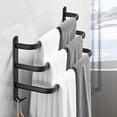 thumbnail image 4 of 3 Tier Towel Bar Wall Mounted Bath Towel Rack Towel Storage Shelf for Bathroom 24 inch / 60  Towel Holder Towel Rail Towel Hanger, 4 of 9