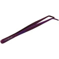 thumbnail image 3 of O'Creme Stainless Steel Precision Kitchen Culinary 8 Inch Tweezer Tongs (8" Curved, Purple), 3 of 3