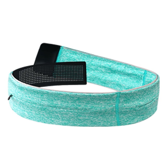 Riñonera deportiva con velcro para ciclismo, running, cinturón deportivo, riñonera antirrobo multifuncional, verde