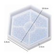 thumbnail image 1 of Molde de silicona hexagonal for posavasos láser con pegamento - Herramienta de elaboración de tamaño regular, 1 of 2