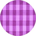 thumbnail image 1 of Ahgly Company Indoor Round Abstract Purple Contemporary Area Rugs, 5' Round, 1 of 4