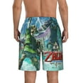 thumbnail image 4 of The Legend of Zelda Mens Swim Trunks Quick Dry Board Shorts with Mesh Lining, Hawaii Beach Shorts Swimwear Bathing Suits, 4 of 7
