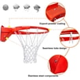 thumbnail image 2 of Professional 180º Heavy Duty Breakaway Basketball Rim，18 inch Single Spring Flex Rim Goal Replacement fit Indoor and Outdoor Backboard, 2 of 12