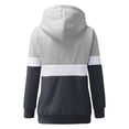thumbnail image 7 of Likimi hoodies For Women Drawstring Long Sleeve hooded Sweatshirt High Neck Color Block Autumn Winter Soft Comfortable Pullover Grey Size M, 7 of 7