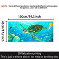 thumbnail image 3 of 2D flat, 1 piece of sea turtle Marine life painted glass sticker - frosted window film in a childlike ocean style, 17.71×39.37in (45×100cm). The electrostatic adsorption PVC window stickers are brigh, 3 of 6