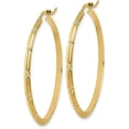 thumbnail image 2 of 14K Yellow Gold Polished Diamond-Cut Hoop Earrings - 39.75mm, 2 of 5