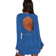 thumbnail image 4 of ZAXARRA Nouvelle Robe de Soirée de Style Élégant Robe à Manches Longues Col Rond Arrière Coupe A-Ligne Mini Robe de Soirée, 4 of 6