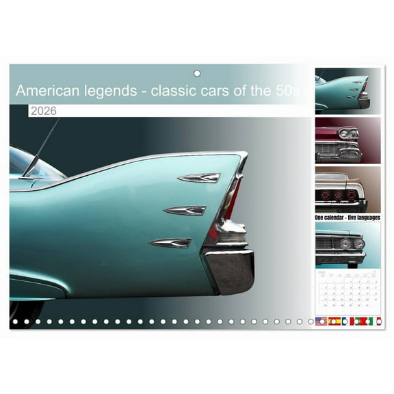 American legends - classic cars of the 50s and 60s (Monthly Wall Calendar 2026 11.7 x 16.5 (open)), CALVENDO 14 Month Calendar