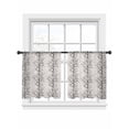 thumbnail image 7 of Black Botanical Sheer Curtains 54 Inch Length 2 Panels Set, Farmhouse Spring Summer Branch Voile Window Treatment Rod Pocket Short Kitchen Curtains Drapes for Bedroom 52"x54"x2, 7 of 7