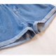 thumbnail image 4 of Qarigey Jeans Shorts Mujer Pantalones Sueltos de Pierna Ancha Chica Pantalones Cortos de Cintura Alta, M Prendas para la parte inferior del cuerpo Azul claro S Qarigey AP001607-01B, 4 of 6