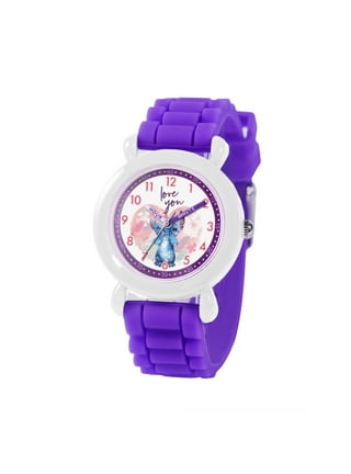 Cortney Lilo & Stitch - Reloj de pulsera unisex analógico de cuarzo con  correa de cuero para niñas y niños, plata, 40mm In diameter, Correa :  : Moda