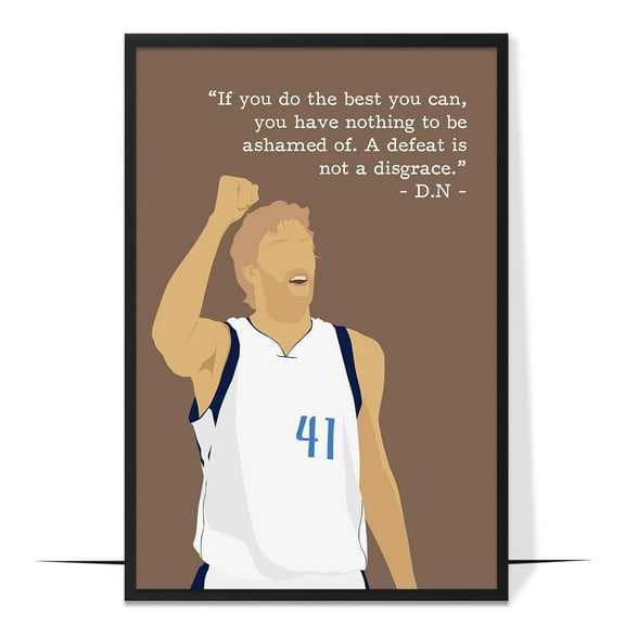 LOLUIS Inspirational Quotes Wall Art, Sports Motivational Art Print Decor Gifts for Home Office, Basketball Superstar Poster (Unframed 8"x12")