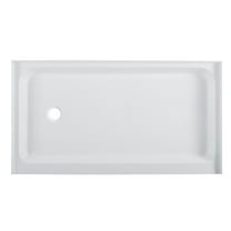 Voltaire 60" x 36" Acrylic White, Single-Threshold, Left-Hand Drain, Shower Base