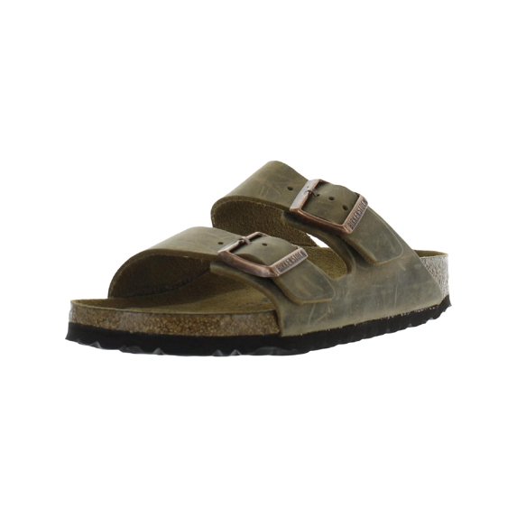 Birkenstock Womens Arizona Faux Leather Casual Footbed Sandals Brown 37