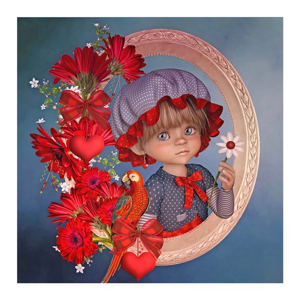 Cuadros Decorativos 5D bebé niña mosaico diamante pintura dibujo completo redondo taladro DIY arte artesanía Ehuebsd Nuevos Originales