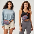 thumbnail image 3 of Geometric Mandala Belt Bag - Folk Style Pattern Adjustable Fanny Pack for Sports Enthusiasts, 3 of 4