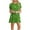 Green, variant on qucoqpe Womens Summer Casual T-shirts Dress Crew Neck Short Sleeve Pleated Flowy Sparkly Mini Dress Hawaiian Beach Sun Dress