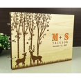 thumbnail image 3 of Tree Wedding Guest Book With Deer Personalized Name And Date Scrapbook Photo Albums Book, 3 of 6