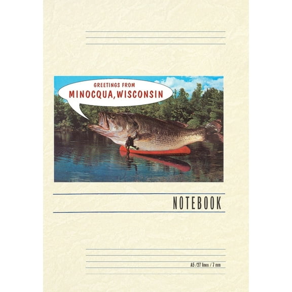 Vintage Lined Notebook Greetings from Minocqua, (Paperback)