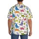 thumbnail image 3 of Balery Cute Dinosaur Camisa Casual de Manga Corta con Botones para Hombre, Texturizada, Estilo Cubano, para Playa, Verano-XX-Large, 3 of 5