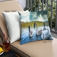 thumbnail image 1 of Ahgly Company Animals Swan Oreiller Extérieur 18 Pouces par 18 Pouces, 1 of 6