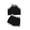 Black, variant on WOLLED 18M-6Y Toddler Baby Summer Letter Shorts Set for Girls 2PCS Sleeveless Halter Cami Crop Tops Elastic Pants Outfits