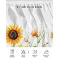 thumbnail image 7 of Pastoral Sunflowers Bed Skirt California King Size 18" Drop Farmhouse Floral Plants Leaves Ruffled Wrap Around Bed Skirts Adjustable Elastic Bedskirt Dust Ruffle for California King Size Bed, 7 of 7