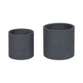 thumbnail image 3 of Dark Grey Resin Planters with Speckled Design (Set of 2), 3 of 7