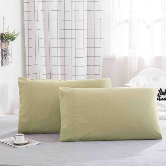 XYRSRUW 2PC Chilling Body Pillowcase, Nylon & Spandex, Breathable and Velvet Soft, Ideal for Hot Sleepers and Night Sweats, Perfect for All Seasons(20"x36",Green)