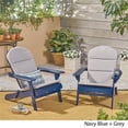 thumbnail image 6 of Ariel Outdoor Acacia Wood Folding Adirondack Chairs with Cushions (Set of 2), Navy Blue and Gray, 6 of 13
