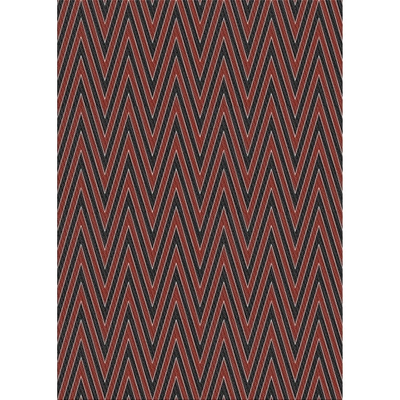 Ahgly Company Machine Washable Indoor Rectangle Transitional Red Area Rugs, 6' x 9'