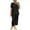 Black Outfit Set Tops+Pants_n, variant on CZHJS Women's Cotton Linen 2 Piece Outfit V Neck Shirt Wide Leg Pants Sets Solid Color Soft Tracksuits Elegant Lounge Sets Loose Clothes for Ladies Short Sleeve Casual Black S