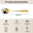 thumbnail image 2 of 8Pcs Stainless Steel Gold Leaf Creative Appetizer Cake Fruit Forks Set Tasting Dessert Forksgolden12.6*2.7cm, 2 of 5