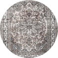 thumbnail image 1 of Ahgly Company Machine Washable Indoor Round Traditional Pale Silver Gray Area Rugs, 3' Round, 1 of 7
