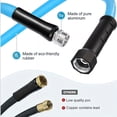 thumbnail image 3 of 10FT Blue Garden Water Hose, 5/8'' Drinking Water Hose Leak Free, Car Wash Hose,No Flexible and Kink, 3 of 5