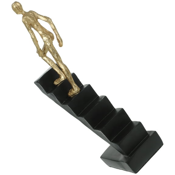 Climb Stair Person Sculpture Modern Figurine Statue Desk Bookshelf Decor