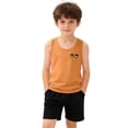 thumbnail image 2 of ITSAME Boys Tank Tops, Loose Fit Round Neck Cotton Summer Casual Fashion Sleeveless Undershirts Orange 7-8T, 2 of 3