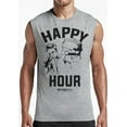 thumbnail image 2 of Gymish Happy Hour Kickboxer Men’s Muscle Tank Top – Sleeveless Workout Gym Shirt, Funny Fitness Tee for Men, 2 of 5