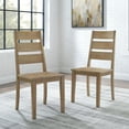 thumbnail image 3 of Crosley Furniture Joanna Farmhouse Wood Dining Chair in Rustic Brown (Set of 2), 3 of 11
