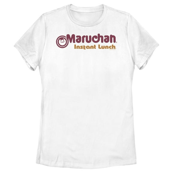 Women's Maruchan Red and Orange Logo Graphic Tee White Medium