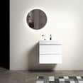 thumbnail image 2 of White Vanity with One-Piece Sink, 20% Extra Storage / Soft-Closing Drawers, Modern Design, 2 of 4