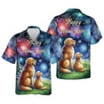 thumbnail image 3 of Happy New Year Golden Retriever Family Cheer Winter Midnight Firework Hawaiian Shirt Breathable Summer Unisex Merch Goldens Dog Lover Gifts Idea - 02025, 3 of 6