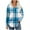 Blue, variant on Plaid Shirt for Women Long Sleeve Button Down V Neck Henley Shirts Lightweight Classic Fit Plaid Pullover
