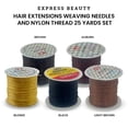thumbnail image 3 of Ebo Hair Extensions Weaving Needles and 25-Yard Nylon Sewing Thread (Auburn) 4pcs Set - Wig Sewing Hair, High-Quality Weaving Tools, 3 of 5
