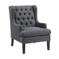 thumbnail image 4 of OakvillePark Velloria Textured Fabric Tufted Back Accent Chair, Charcoal, 4 of 12